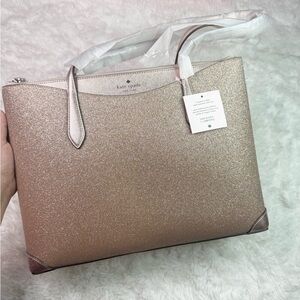 Kate Spade Shimmery Glitter Rose Gold Tote